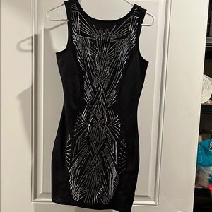 Trixxi Black and Silver bodycon Dress